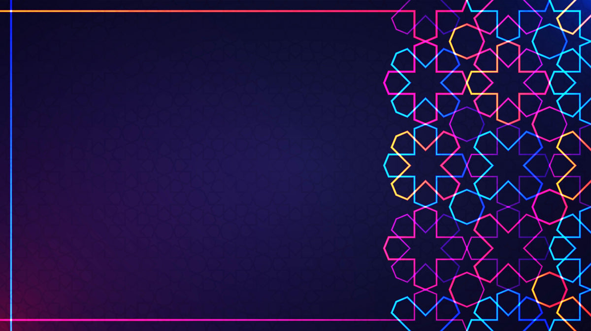 Duschrückwand-Buntes Neon Eid Mubarak Design