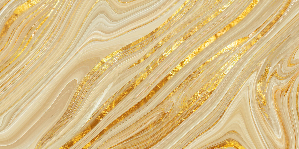 Küchenrückwand-Goldene wellenförmige Marmorierung