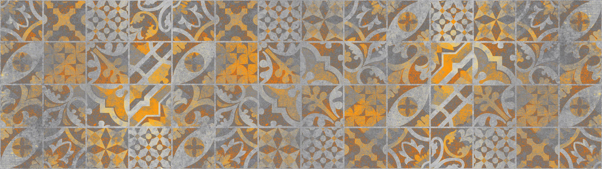 Küchenrückwand-Orange Helles Licht Stein Beton