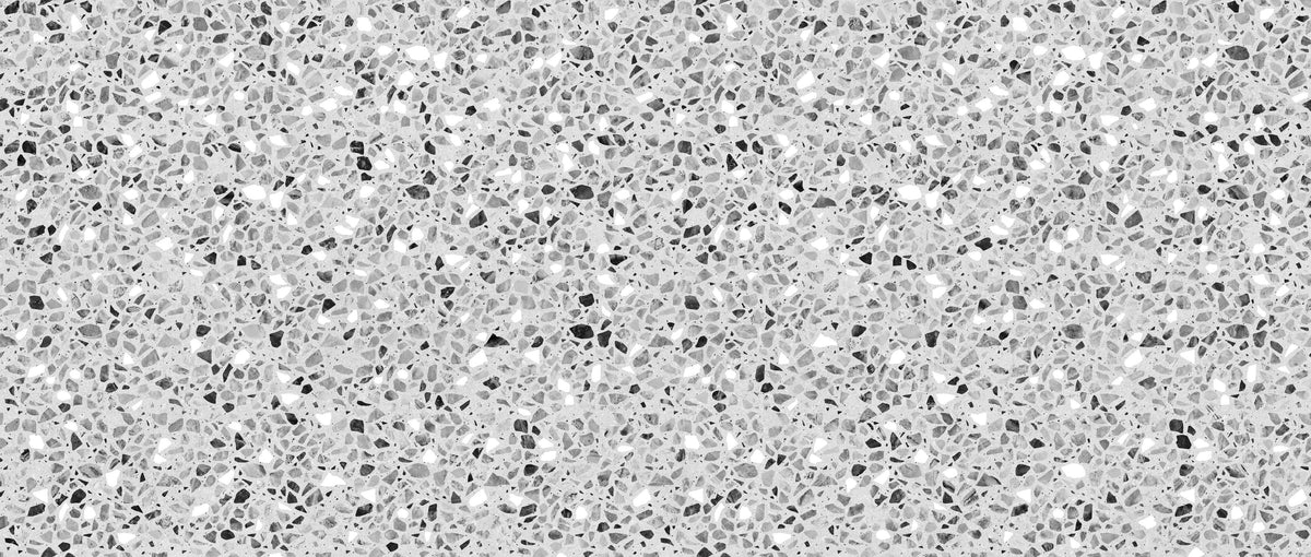 Küchenrückwand-Schwarz-Weiße graue Terrazzo Stein Textur