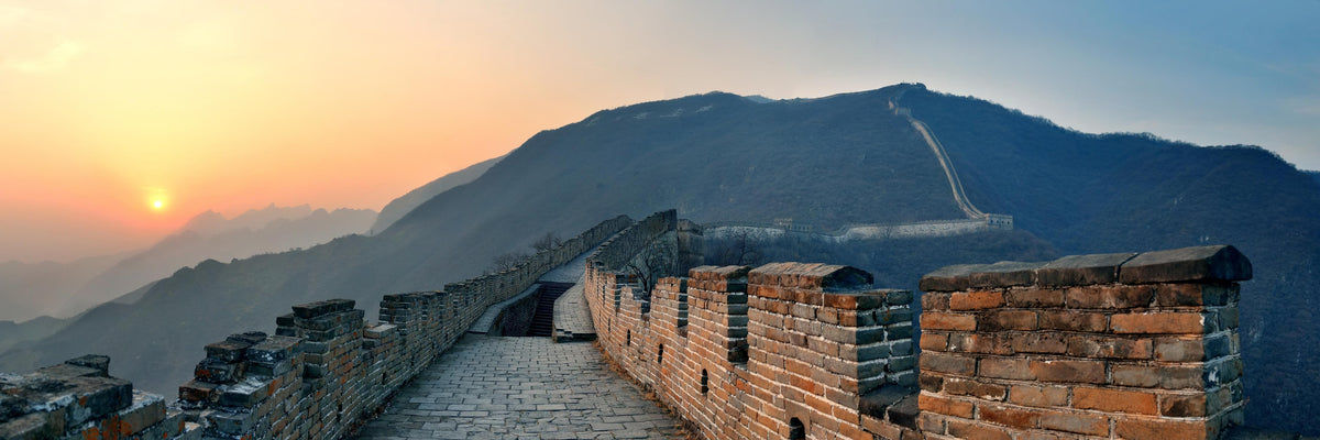 Küchenrückwand-Sonnenuntergang an der Großen Mauer