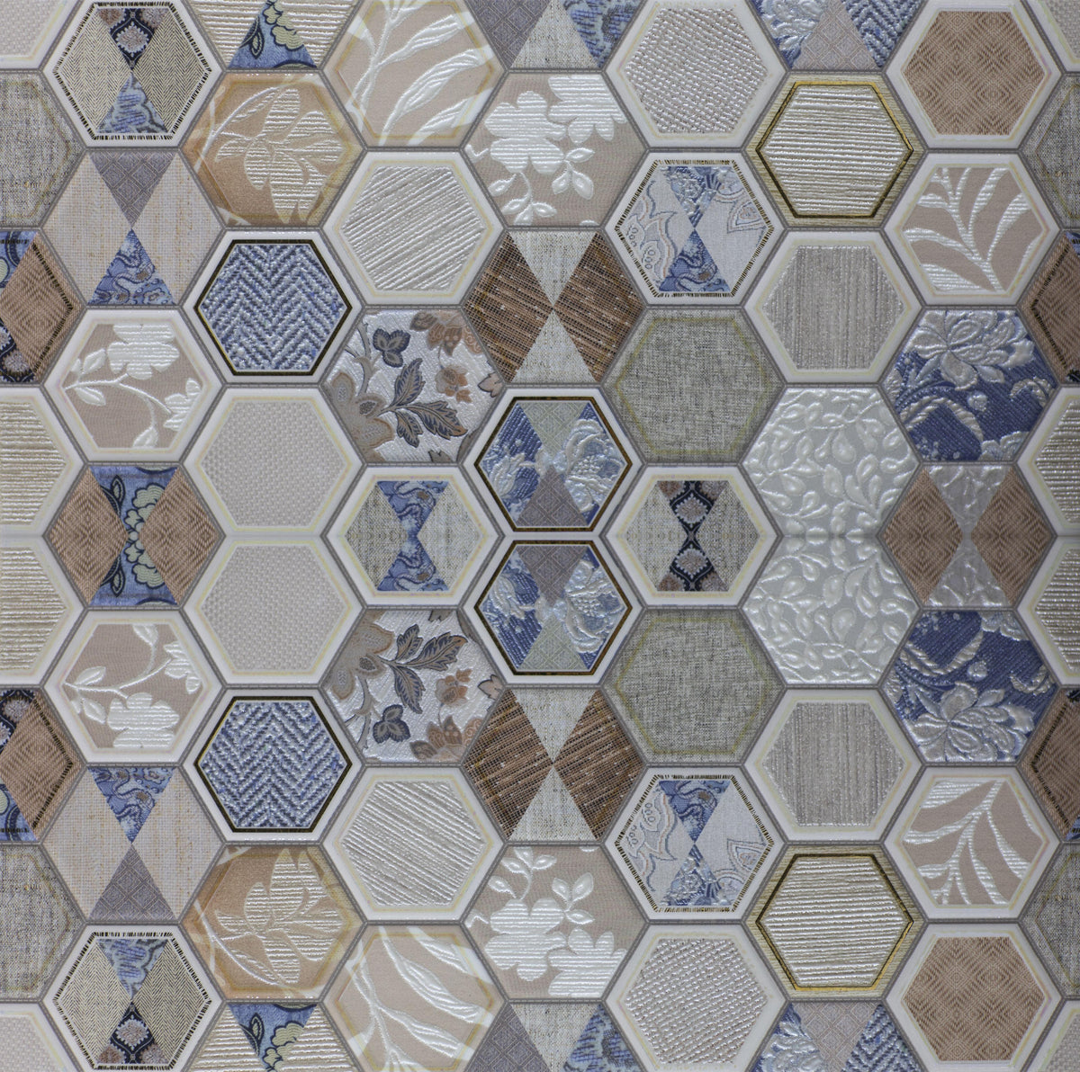 Spritzschutz-Dekorative Hexagon Fliesen mit buntem Design