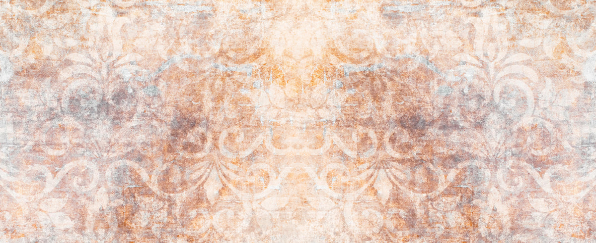 Spritzschutz-Alte braun-orange-weiß Fliesenpatchwork