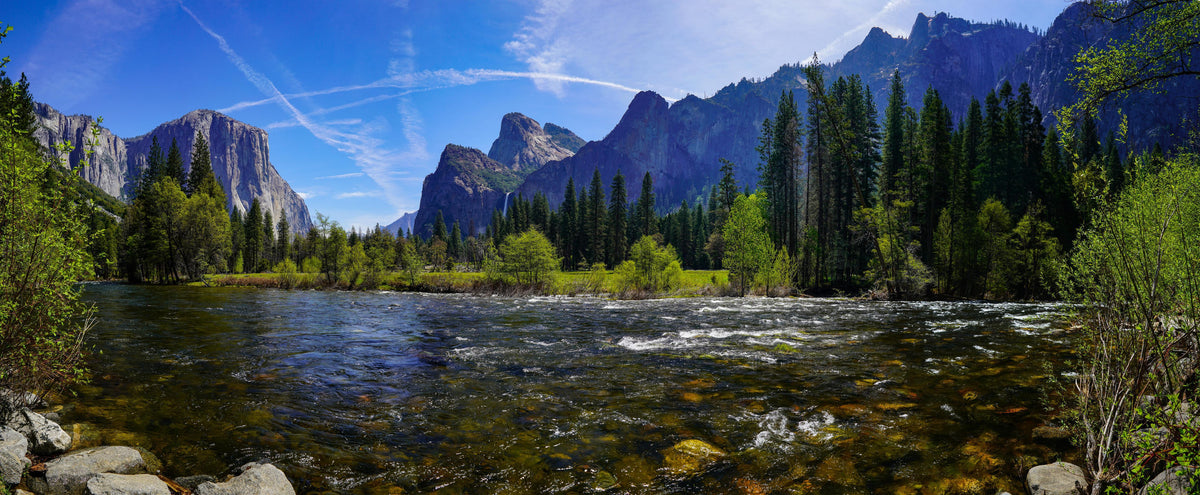 Spritzschutz-Panoramablick im Yosemite-Nationalpark