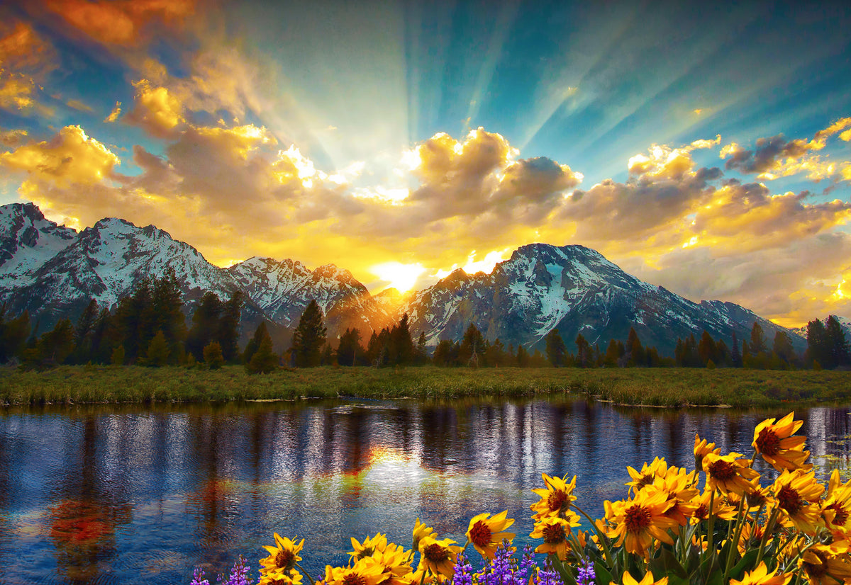 Spritzschutz-einzigartiges Lichtspiel im Grand Teton