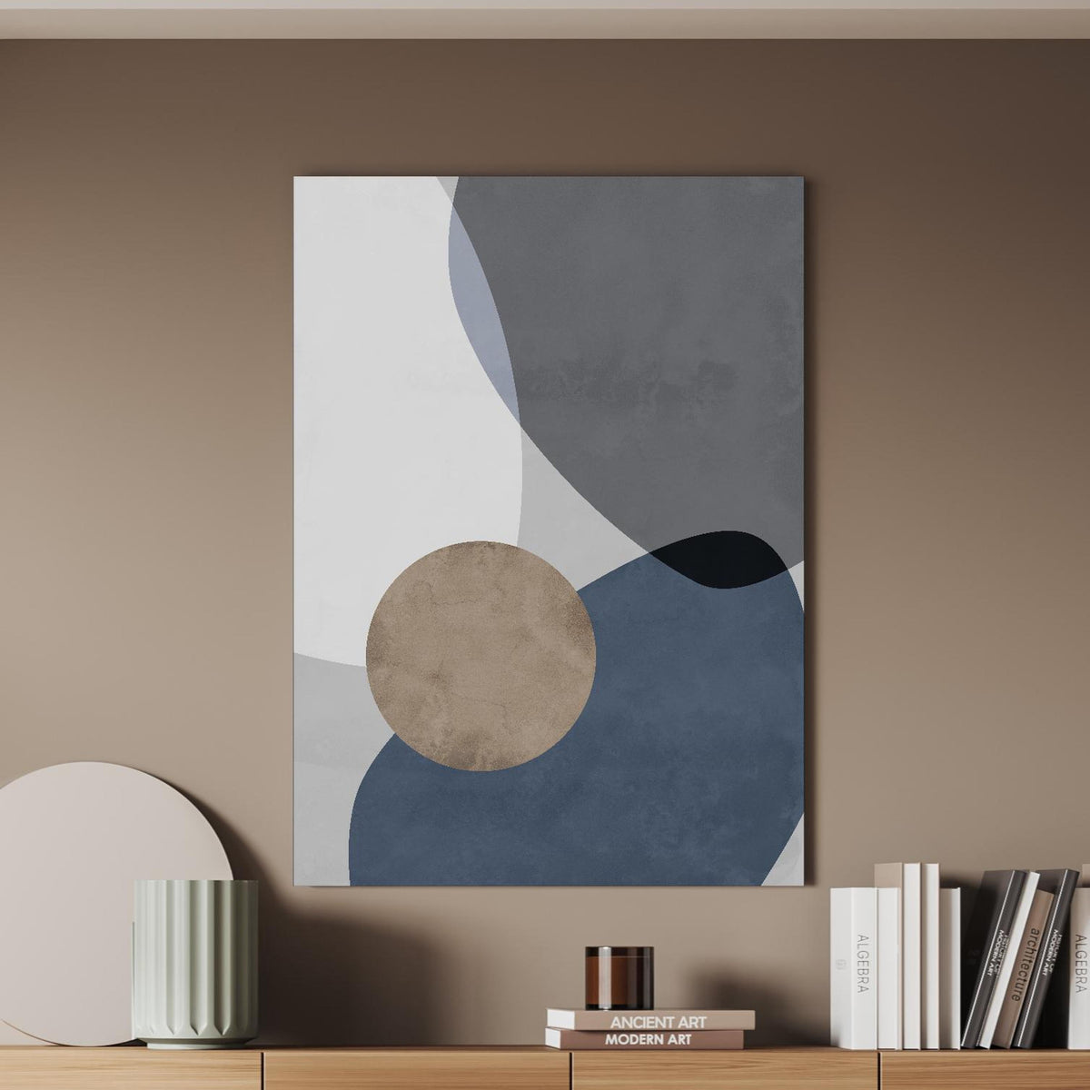 Office Poster - Minimalistisches Design in grau eingerichtetem Konferenzraum Zoom