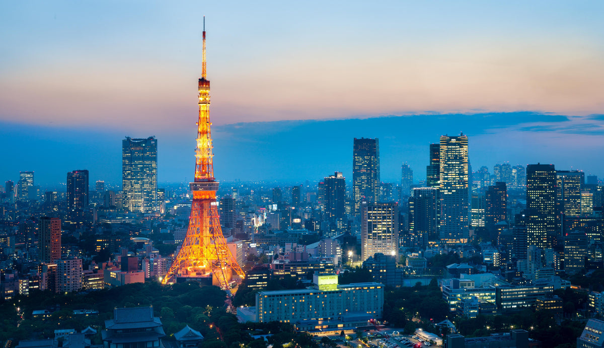 Duschrückwand-Tokyo Tower bei Nacht
