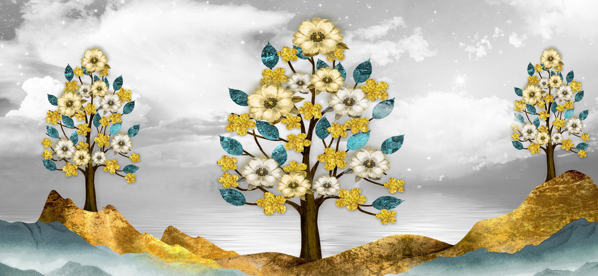 Küchenrückwand-Florale Kunstmalerei - Natur