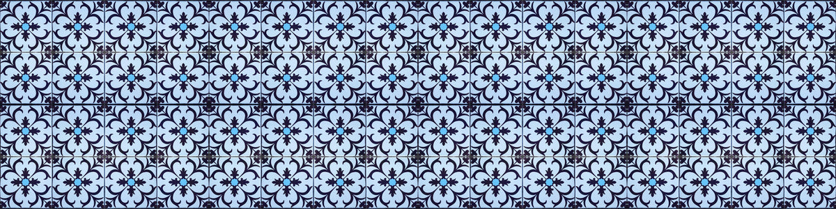 Küchenrückwand-Bläulich traditionelles Mosaik Motiv