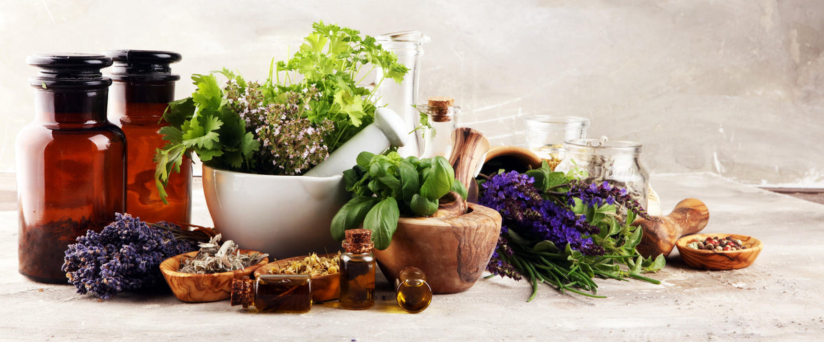 Küchenrückwand-Kräuter- & Aromatherapie