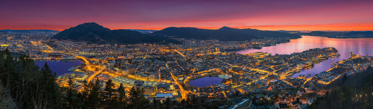 Küchenrückwand-Panorama Floyen - Norwegen