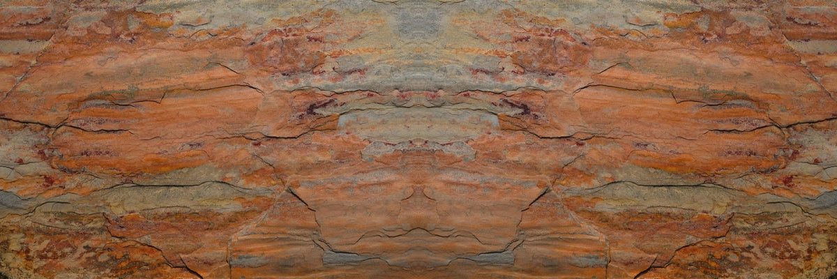 Küchenrückwand-Verwitterte Steinwand in Panorama-Ansicht