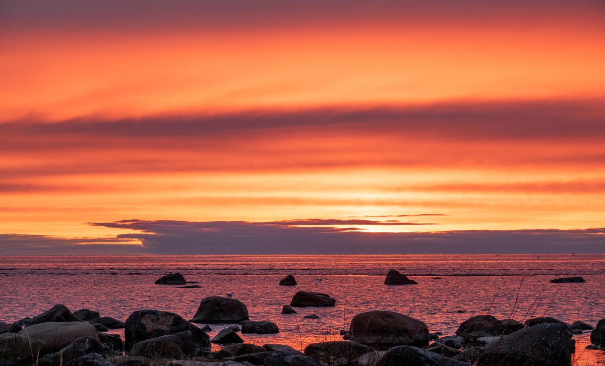 Küchenrückwand-Schöner Sonnenuntergang am Meer