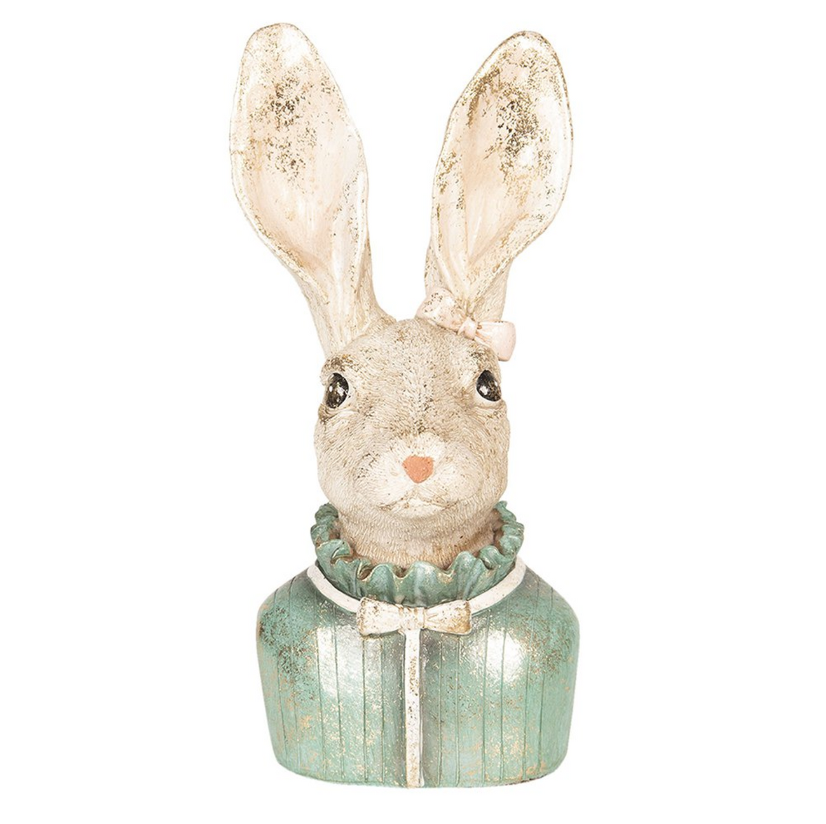 Bild Kaninchen 17 cm Beige Green Polyresin Home Accessoires
