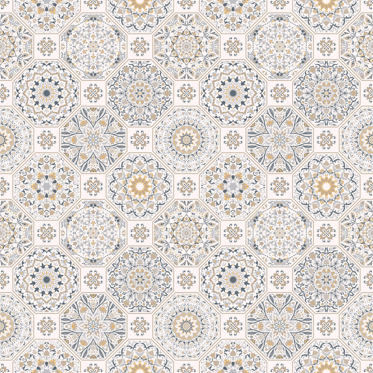 Spritzschutz-Beige Mosaikfliesen Muster mit geometrischen Formen