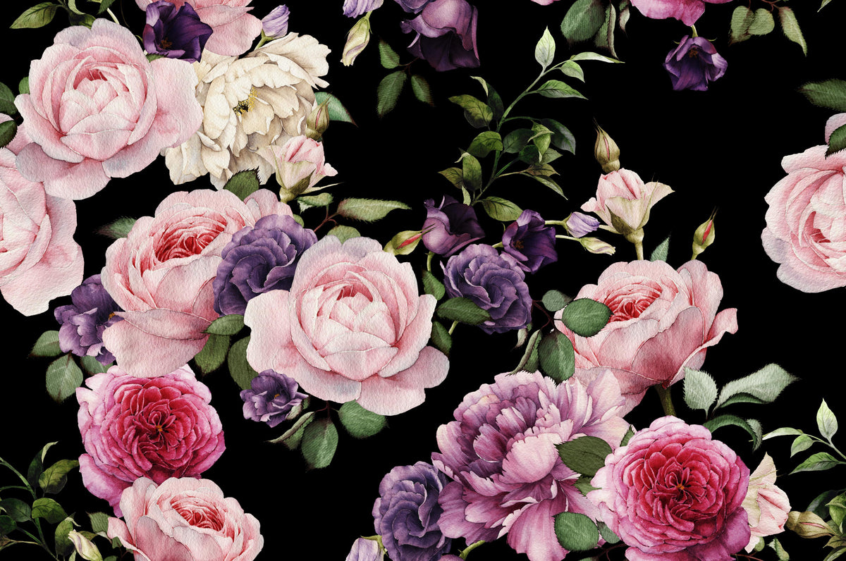Spritzschutz-Nahtloses florales Muster mit Rosen